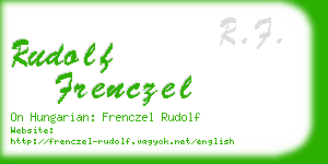 rudolf frenczel business card